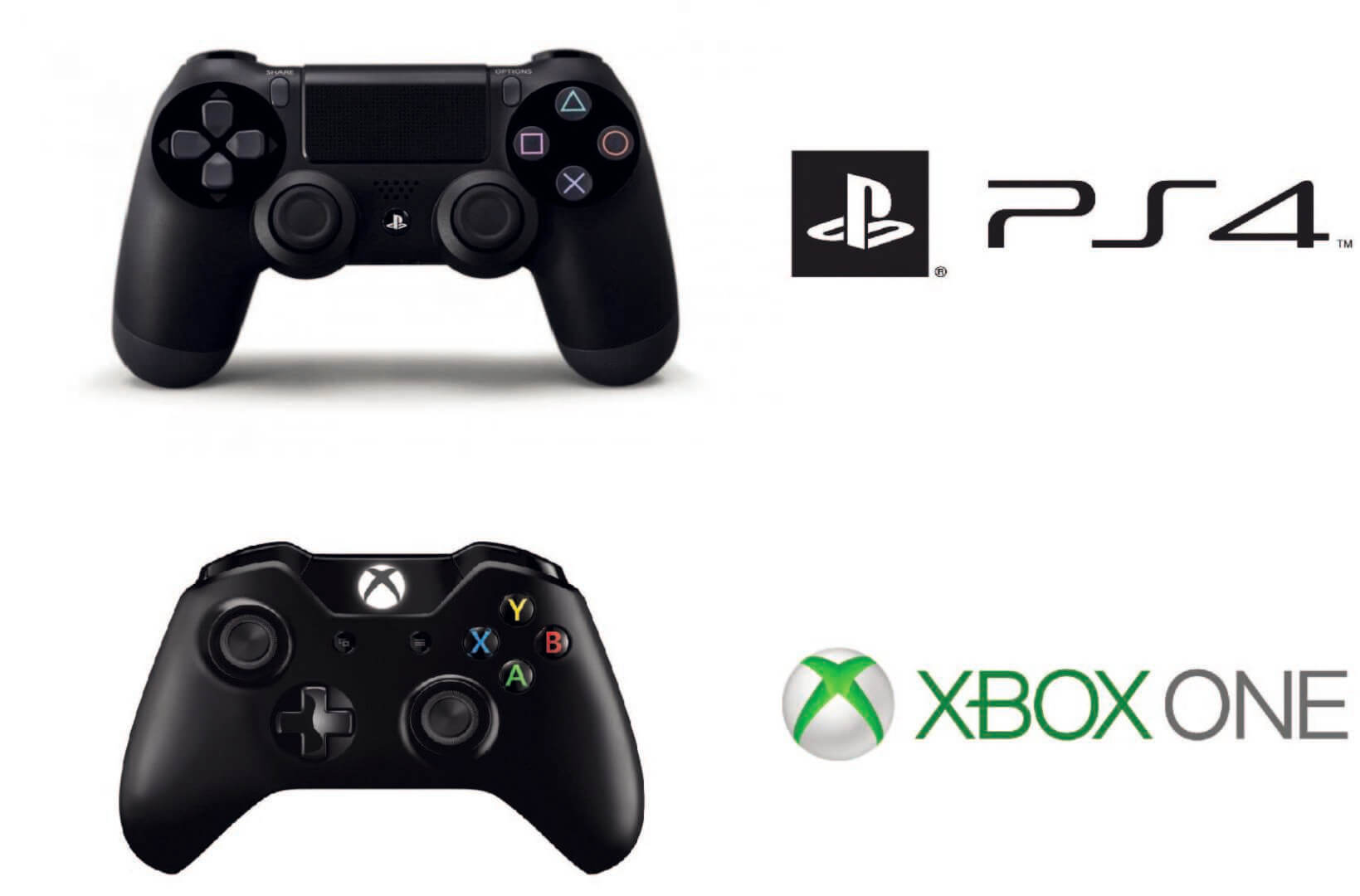 Comparatif manettes Playstation 4 et Xbox One