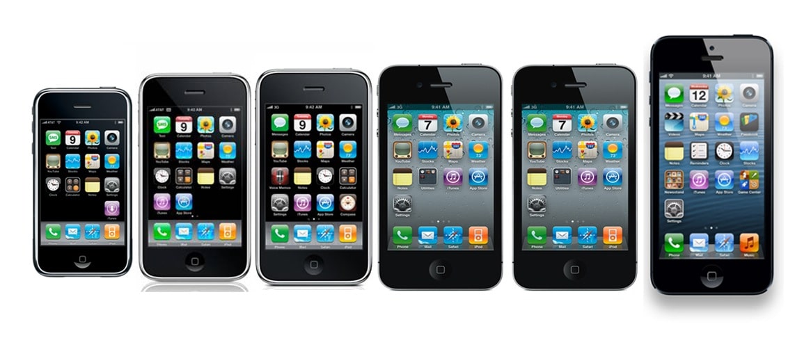 Les différentes générations d'iPhones