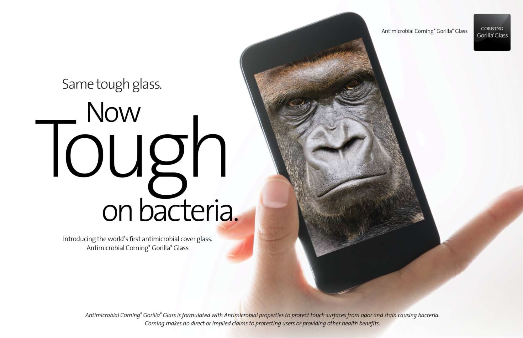 Antimicrobial Corning Gorilla Glass : écran antibactérien