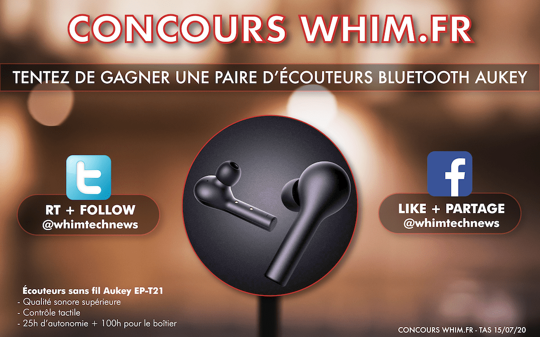 Concours : gagnez une paire d’écouteurs Bluetooth Aukey !